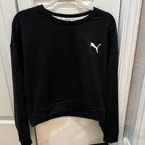 Puma Black Pullover with White Puma Logo- Women’s size small